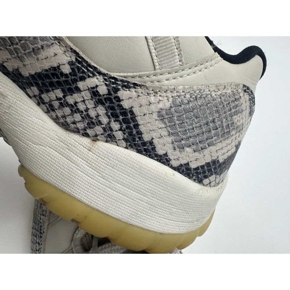 Air Jordan 11 Low Snakeskin Light Bone Retro Mens Size 12 Sneakers CD6846-002